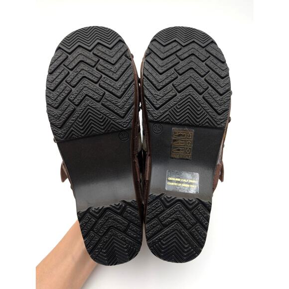 Chocolat Blu Yuna Genuine Calf Hair Clog Women's Cow Print Size US5 EU35 - Picture 8 of 12